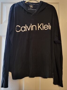 Calvin Klein Black Hoodie with White Logo